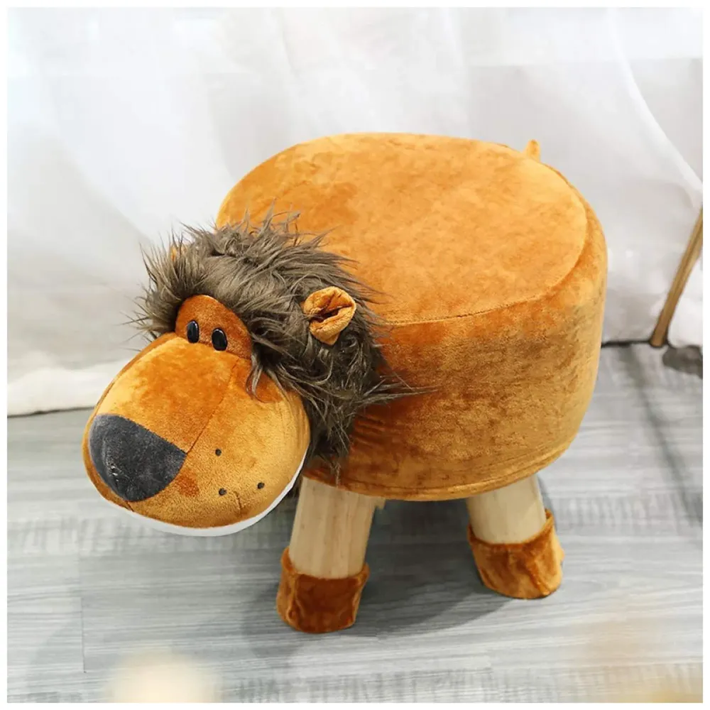 Lion Children's Favourite Animal Stool, Chair, Ottoman, Foot Rest. (Kids, Lion)