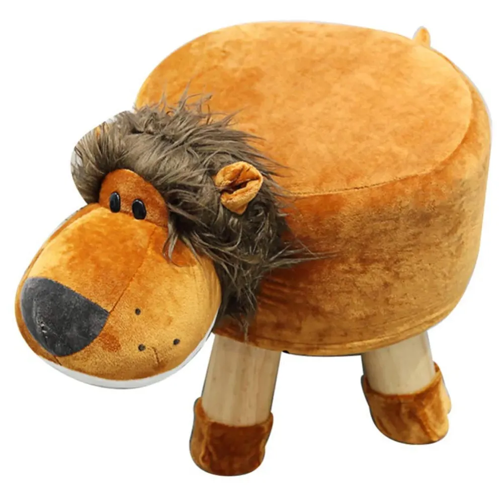Lion Children's Favourite Animal Stool, Chair, Ottoman, Foot Rest. (Kids, Lion)