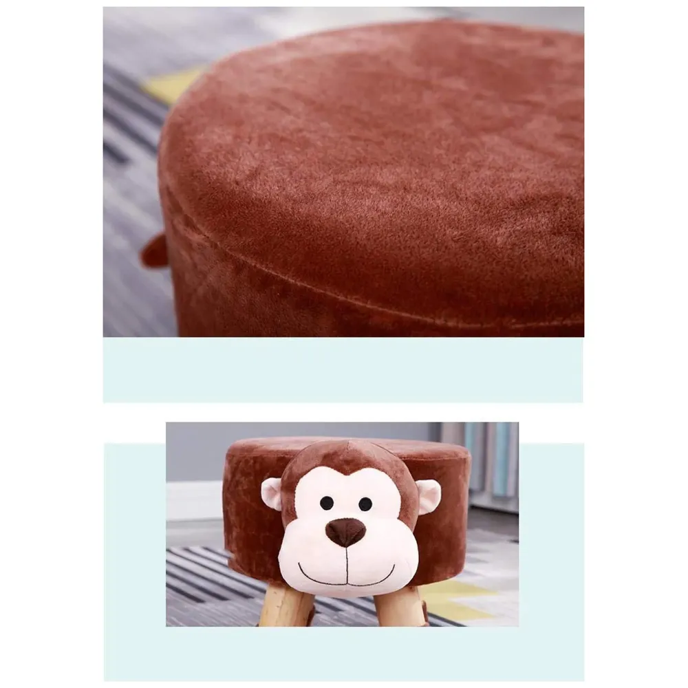 Monkey Children's Favourite Animal Stool, Chair, Ottoman, Foot Rest. (Kids, Monkey)