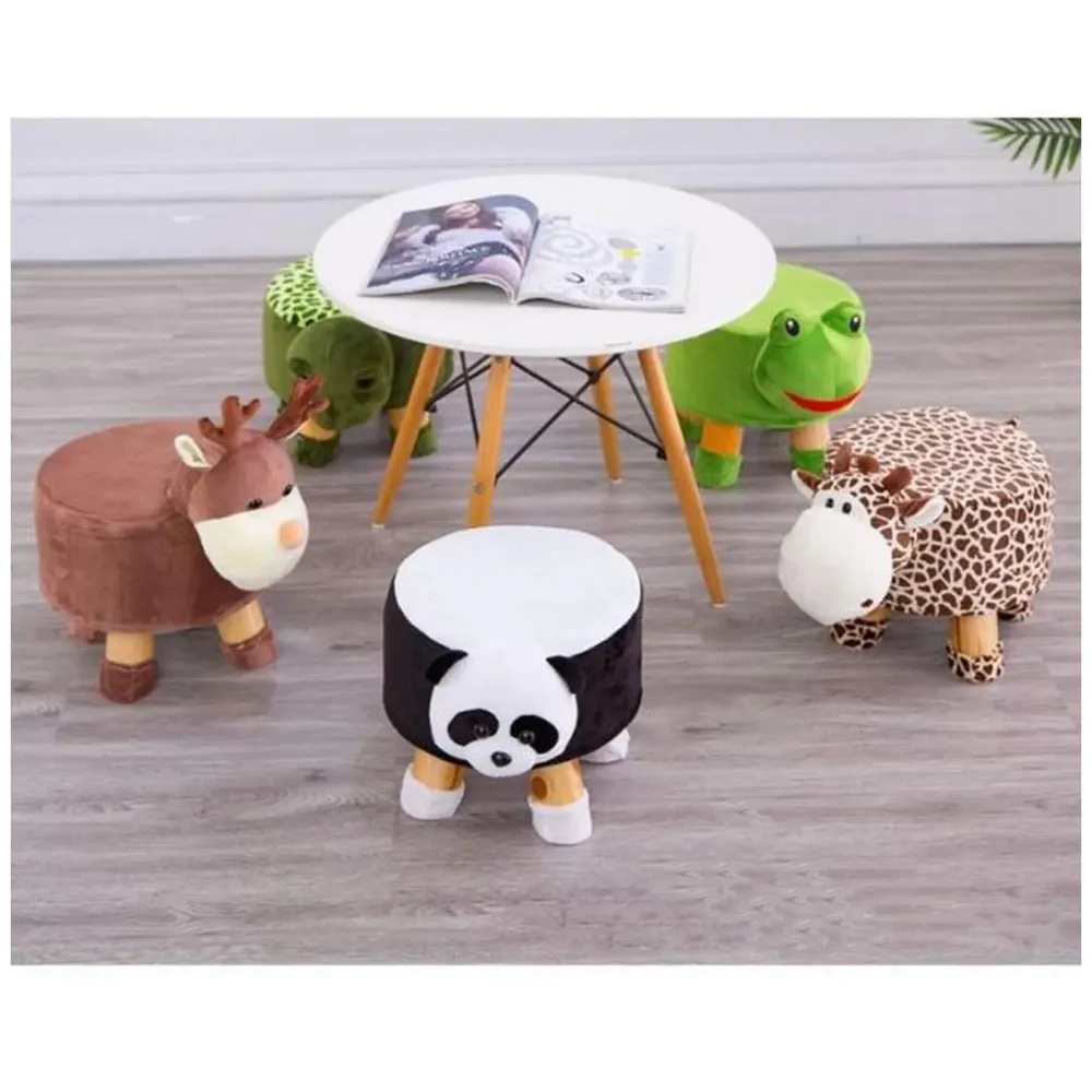 Panda Children's Favourite Animal Stool, Chair, Ottoman, Foot Rest. (Kids, Panda)