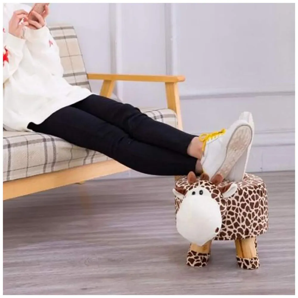Children's Favourite Animal Stool, Chair, Ottoman, Foot Rest. (Kids, Giraffe)