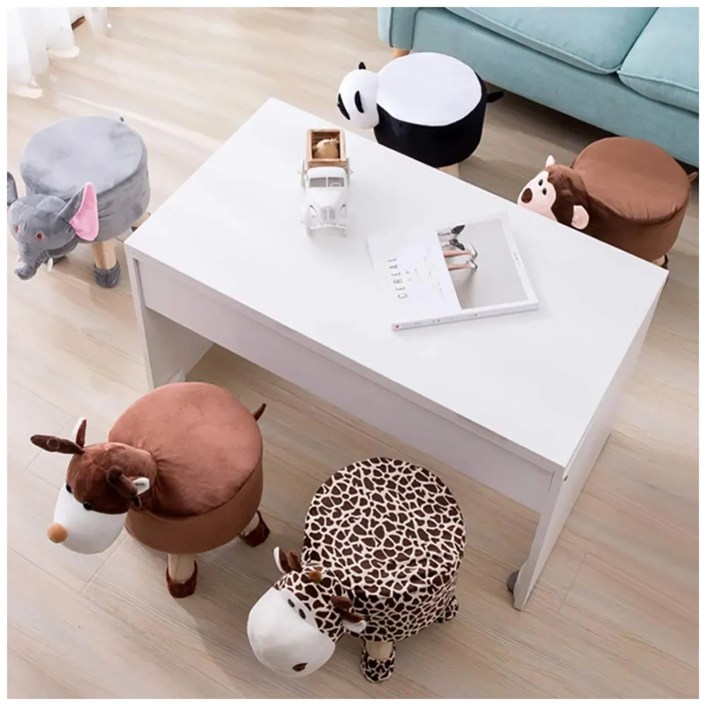 Children's Favourite Animal Stool, Chair, Ottoman, Foot Rest. (Kids, Giraffe)