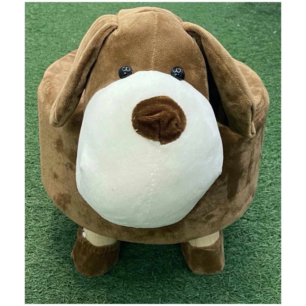 Children's Favourite Animal Stool, Chair, Ottoman, Foot Rest. (Kids, Dark Dog)