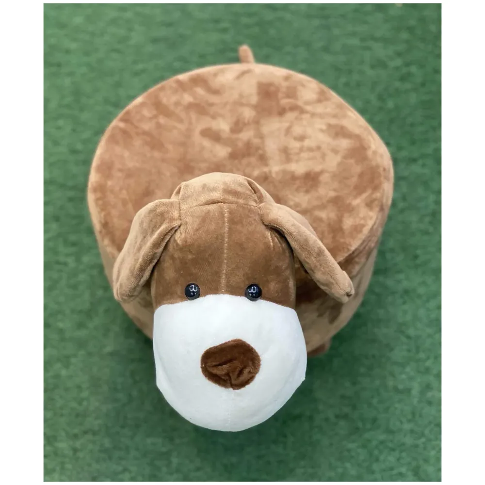 Children's Favourite Animal Stool, Chair, Ottoman, Foot Rest. (Kids, Dark Dog)