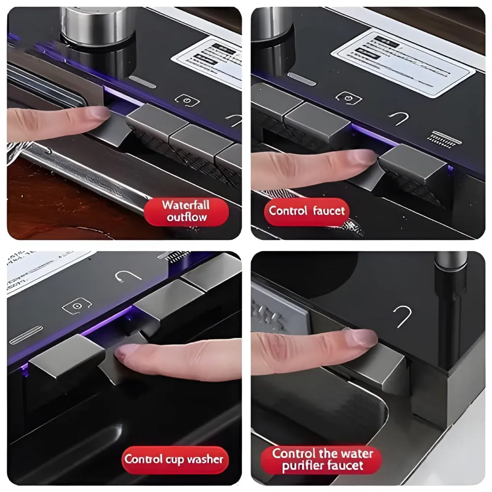 Upgraded Digital Kitchen Sink Multifunctional SS 304 Grade With Scratch Proof 5 Key Buttons With Pull-Down Faucet Digital Display And LED Ambient Light Modular Kitchen Sink (30x18x9 Inches) - 6