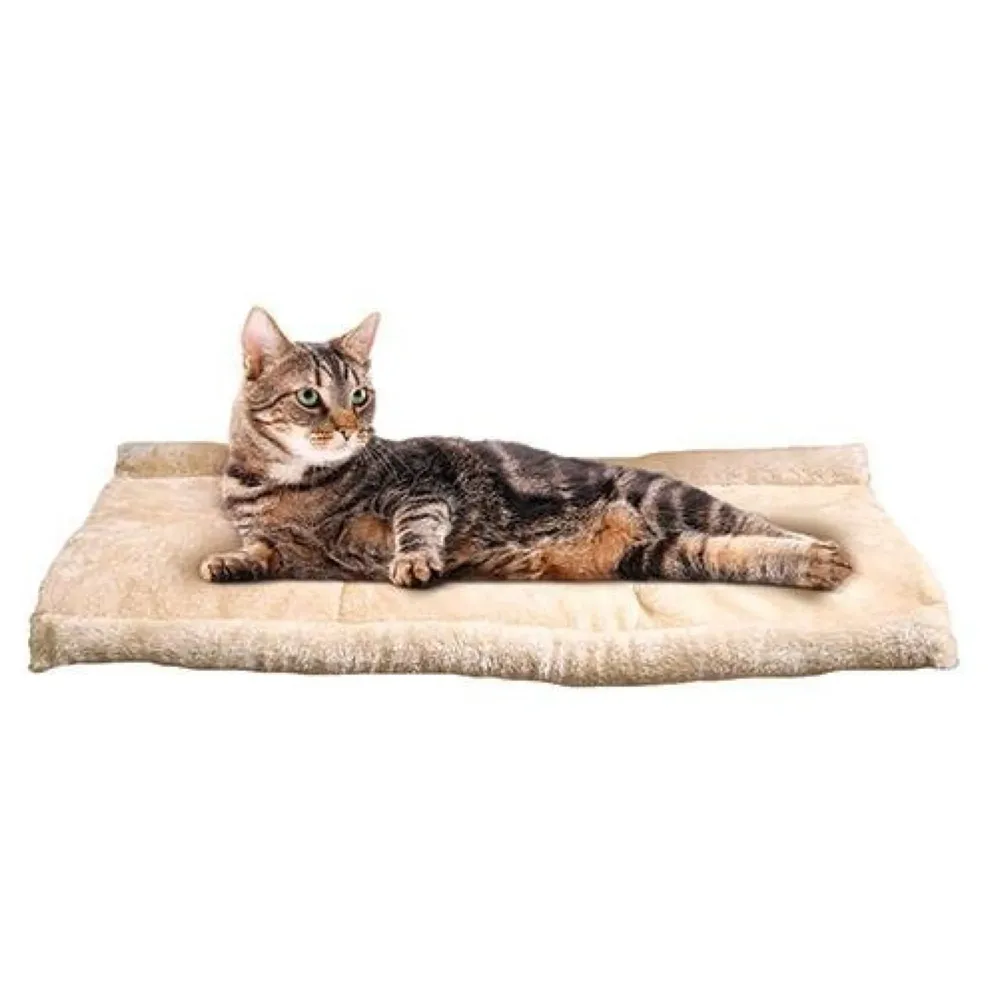 Cat Bed Cave House Bed - Best for Indoor Cats Houses Heated Kitten Warm Pet Self Warming w/Hoods Caves Igloo Covered Pod Felted Faux Felt Wool Cocoon - 2-in-1 Fleece Tunnel Tube Mat Pad - 7