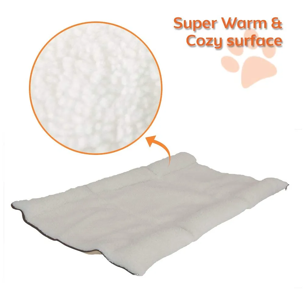 Cat Bed Cave House Bed - Best for Indoor Cats Houses Heated Kitten Warm Pet Self Warming w/Hoods Caves Igloo Covered Pod Felted Faux Felt Wool Cocoon - 2-in-1 Fleece Tunnel Tube Mat Premium