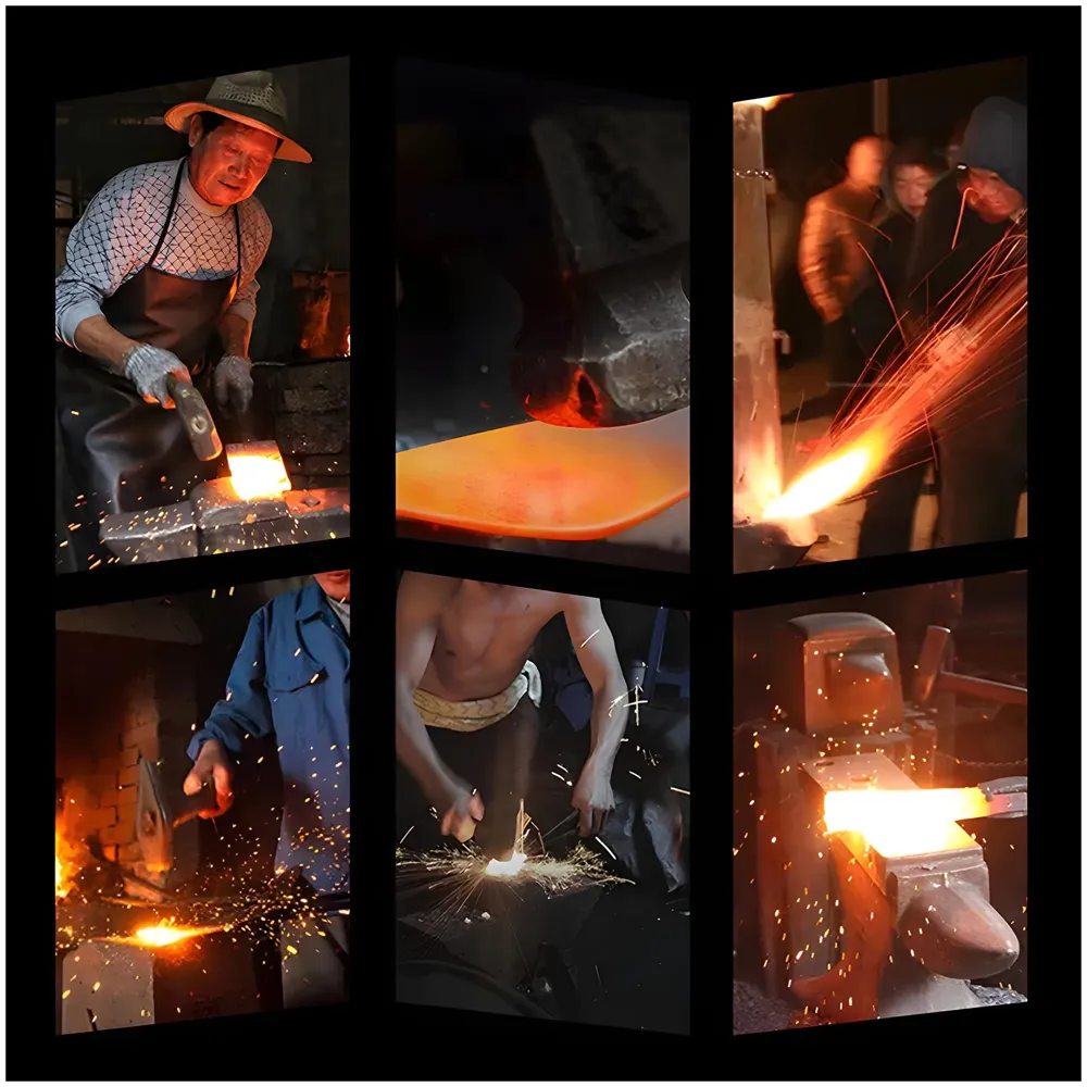 Japanese Chef Knife - Damascus Pattern, 8 Inch, Silver, High Carbon Stainless Steel, Wooden Handle - 2