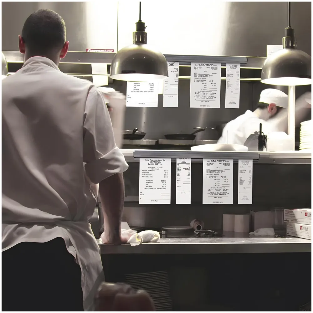 KOT Holder For restaurant Bill Rail Order Tab Grabber/Bill Rack/KOT Holder/Bill Holder for Hotel, Café, Pubs & Bars. Size 24 inch/ 60Cm - Silver