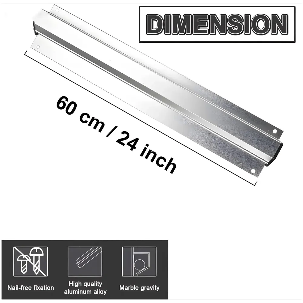 KOT Holder For restaurant Bill Rail Order Tab Grabber/Bill Rack/KOT Holder/Bill Holder for Hotel, Café, Pubs & Bars. Size 24 inch/ 60Cm - Silver