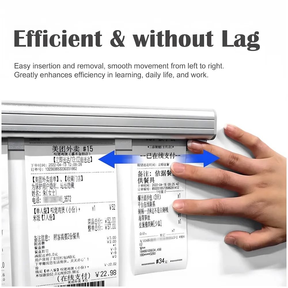 KOT Holder For restaurant Bill Rail Order Tab Grabber/Bill Rack/KOT Holder/Bill Holder for Hotel, Café, Pubs & Bars. Size 24 inch/ 60Cm - Silver