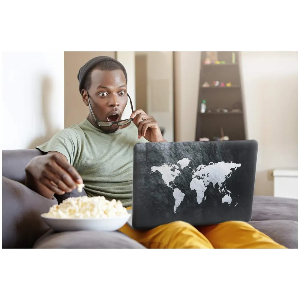 Hard Case Cover Compatible with New MacBook Air 13 inch M1 A2337 A2179 A1932, (2018-2021) (World Map)