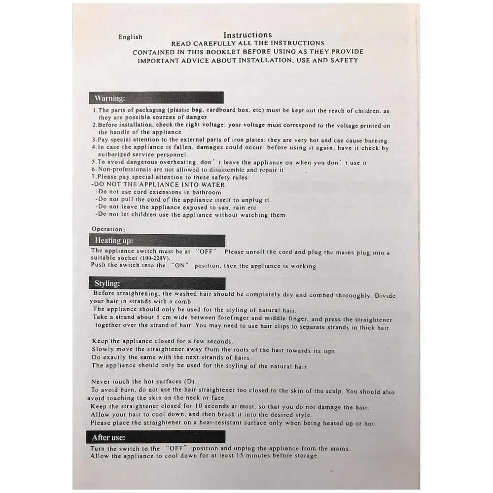 Professional Hair Salon Styling Hair Straightener With Rapid Heating And Heat Balance Technology, Automatic off For safety - 7