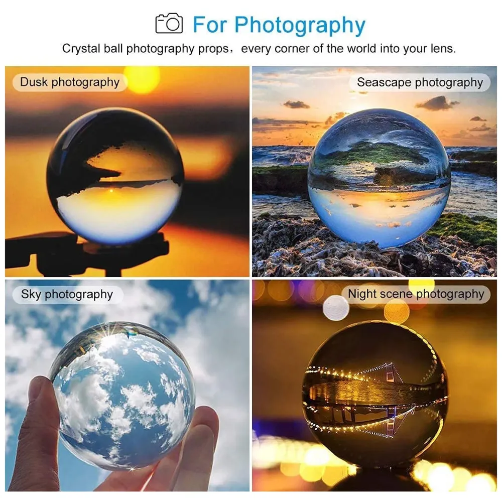 80 mm K9 Crystal Ball Pro and Stand for Creative Photography 8 Cm Clear with Box