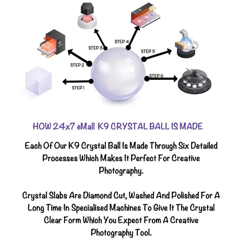60 mm K9 Crystal Ball Pro and Stand for Creative Photography (60mm) - 2