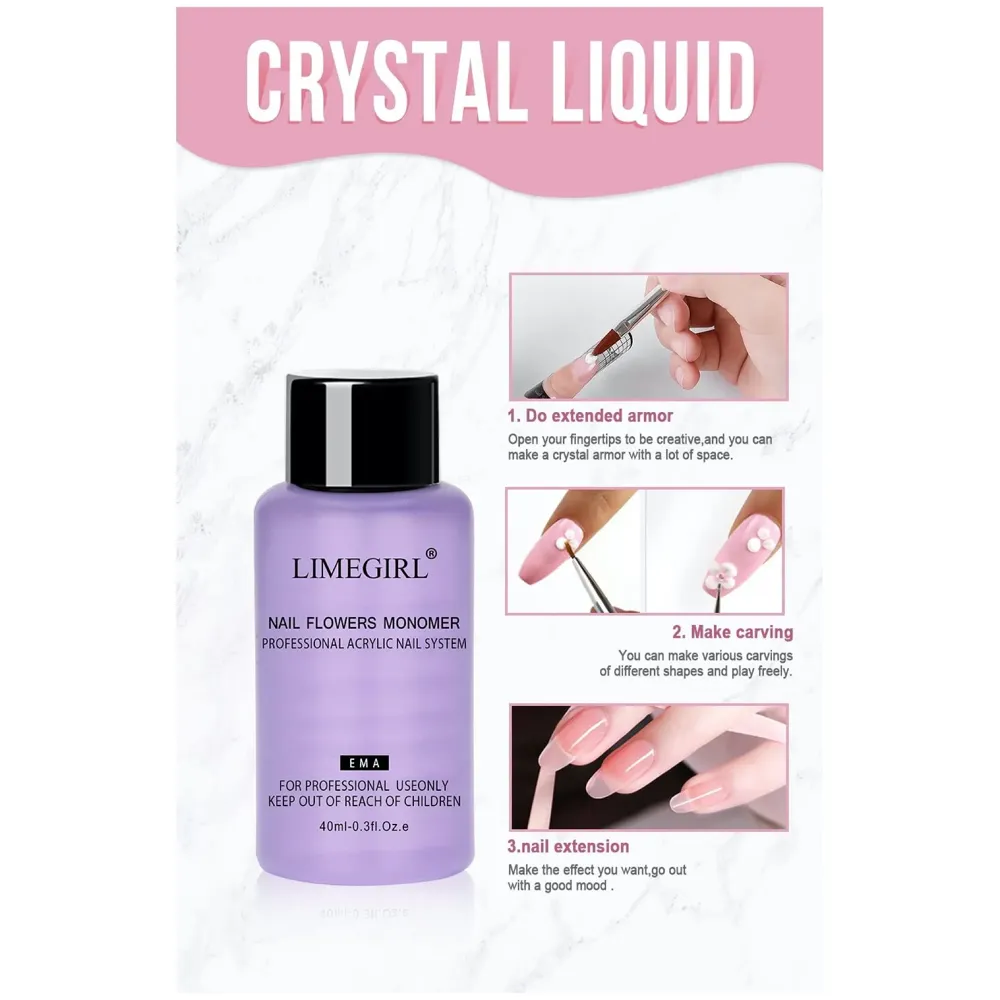 Monomer Professional Monomer For Nail Extension Acrylic for For Acrylic Powder Dust Nail Tips Powder