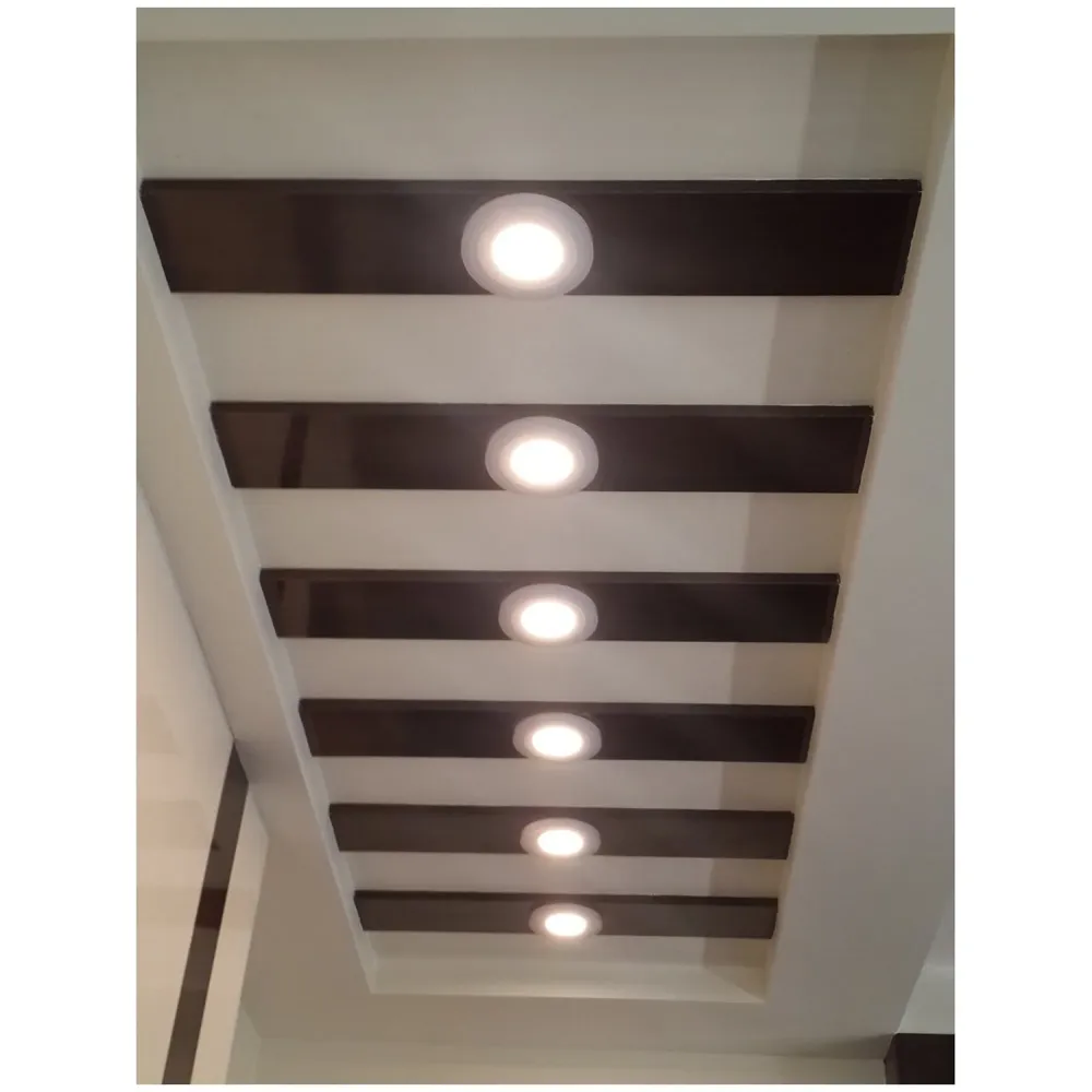 Premium 9 Watts Round LED Panel Light ~ 5.7 inches Diameter (145 mm) ~ Ceiling Downlight 3 In 1 Colour :[ Blue Ring, Warm White and Blue+Warm White = Cool White ] ~ 3 Modes Which Can Be Cycled By On-Off Switch ~ 9 Watts (Blue=3 Watts + Warm White =6 Watts) ~ operates at 90-265 Volts ~ ceiling cut out 105mm ~ 30 mm thickness with Bracket (8mm Exposed + 22mm Concealed) - 3