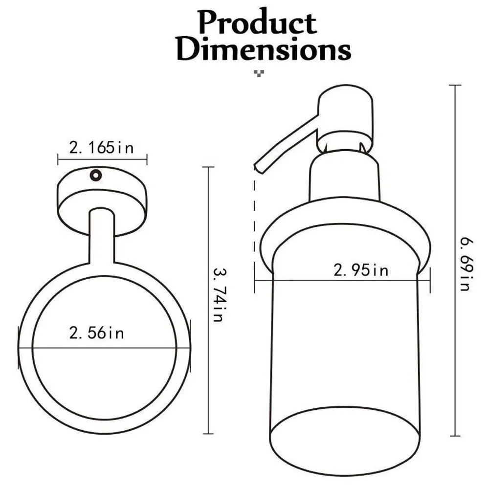Aluminium Liquid Soap Dispenser/Wall Mounted (Chrome)