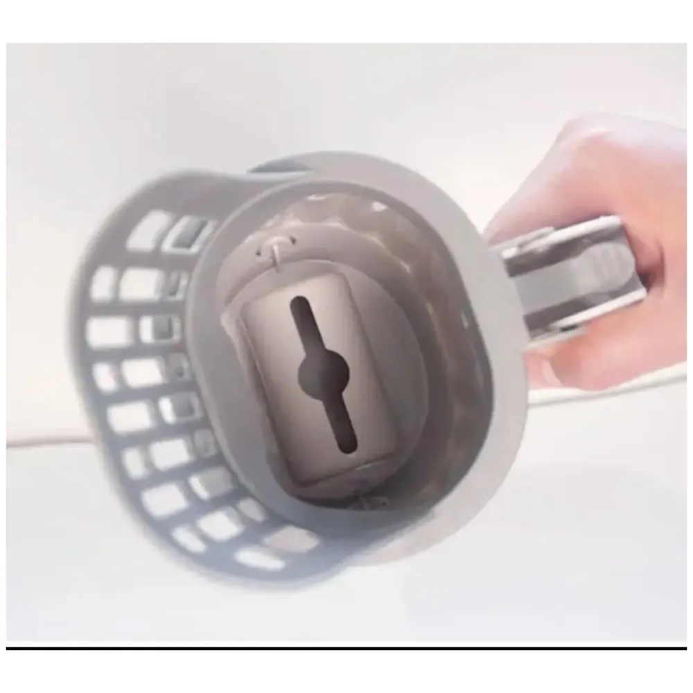 Cat Litter Scooper with Holder: 2 in 1 Portable Kitty Integrated Detachable Deep Cat Litter Shovel with Waste Container with Poop Sifting Cat Litter Grey 11.8in x 3.5inch