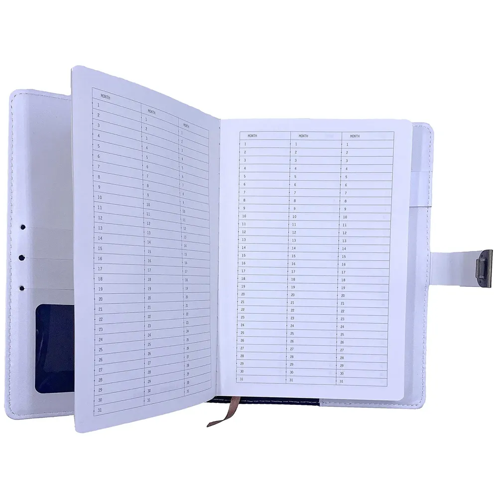 Lock Diary Notebook with Number Combination Lock & PU Leather Cover Secret Lock Diary 22x15 cm, 230 Pages