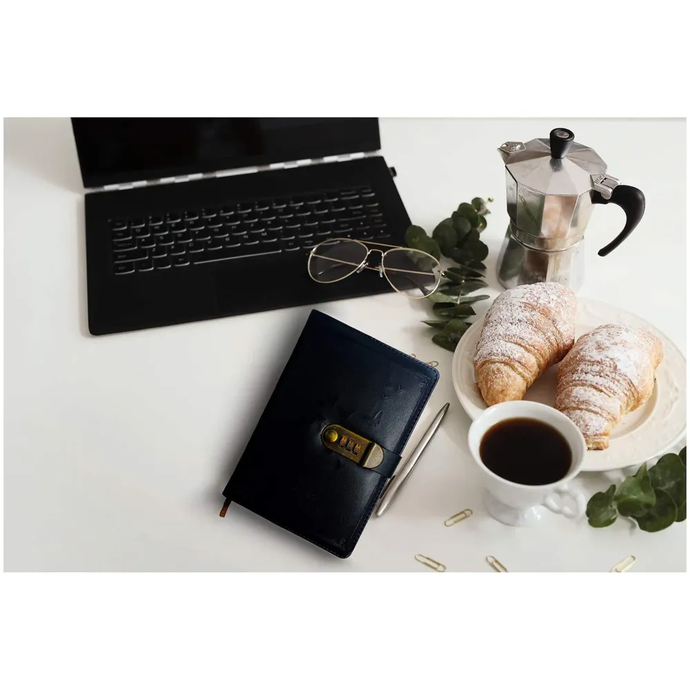 Lock Diary Black with Number Lock