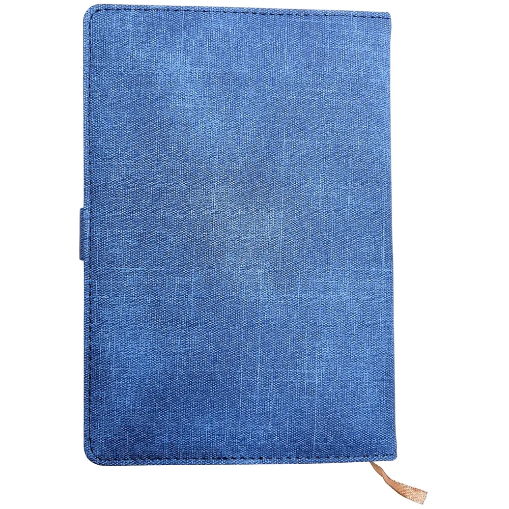 Lock Diary Notebook with Number Lock Combination PU Leather Light Blue Jeans Design Cover 22x15 cm, 230 Pages - 3