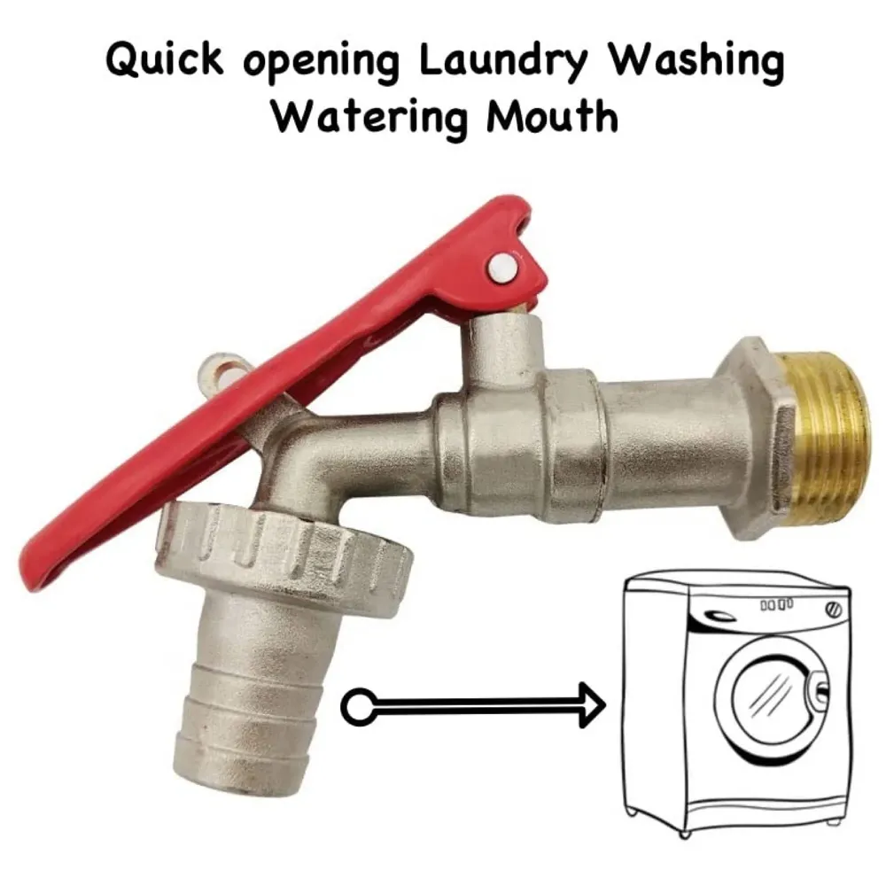 Lockable Tap With 1/2" Thread - Brass Faucet for Home, Outdoor Garden - Water Tap Lock - 2