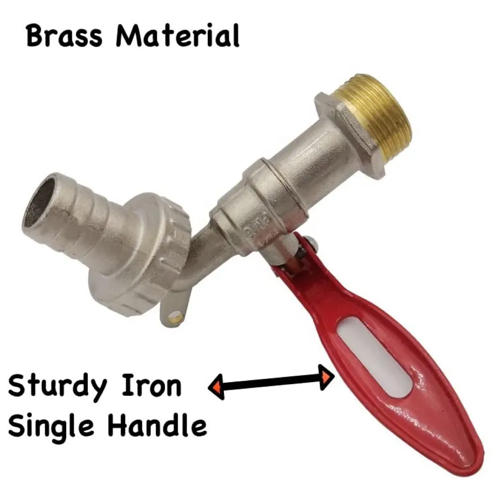 Lockable Tap With 1/2" Thread - Brass Faucet for Home, Outdoor Garden - Water Tap Lock