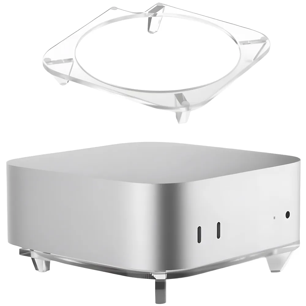 Acrylic Stand for Mini M4 Models – Transparent Non-Slip Docking Station Desktop Holder, Desk Organization, Power Button Access. ONLY STAND.
