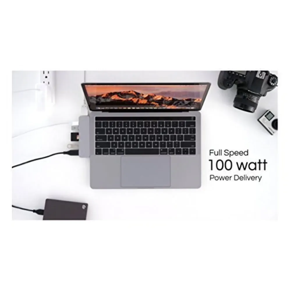 Ultra 7-In-1 USB 3.1 Type C Hub for Macbook Pro 2016/2017 (Silver) - 3