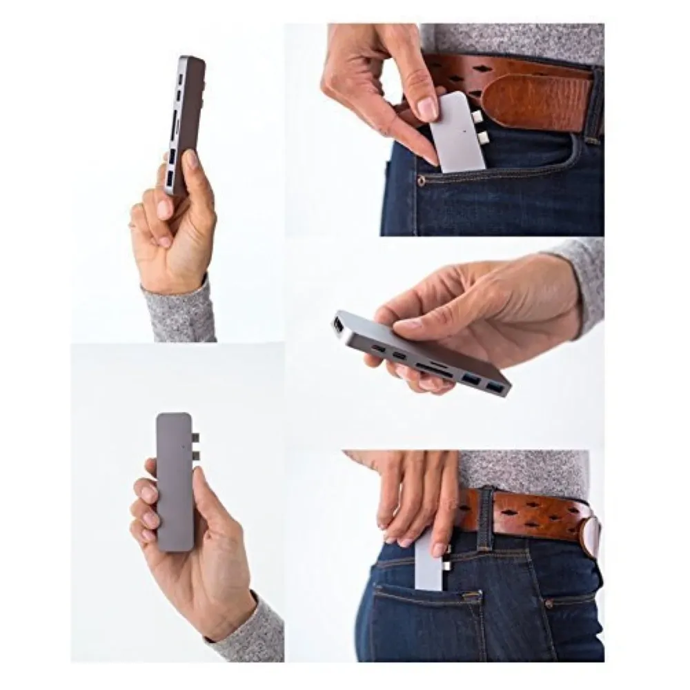 Ultra 7-In-1 USB 3.1 Type C Hub for Macbook Pro 2016/2017 (Silver) - 4