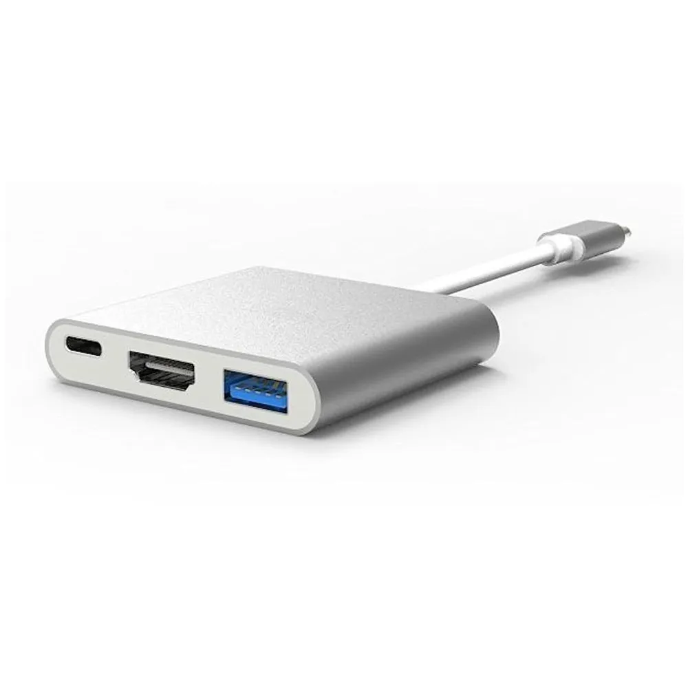 4K HDMI USB 3.1 Type C Hub for MacBook Pro 2016/2017 with/Without Touch Bar (Silver) Premium