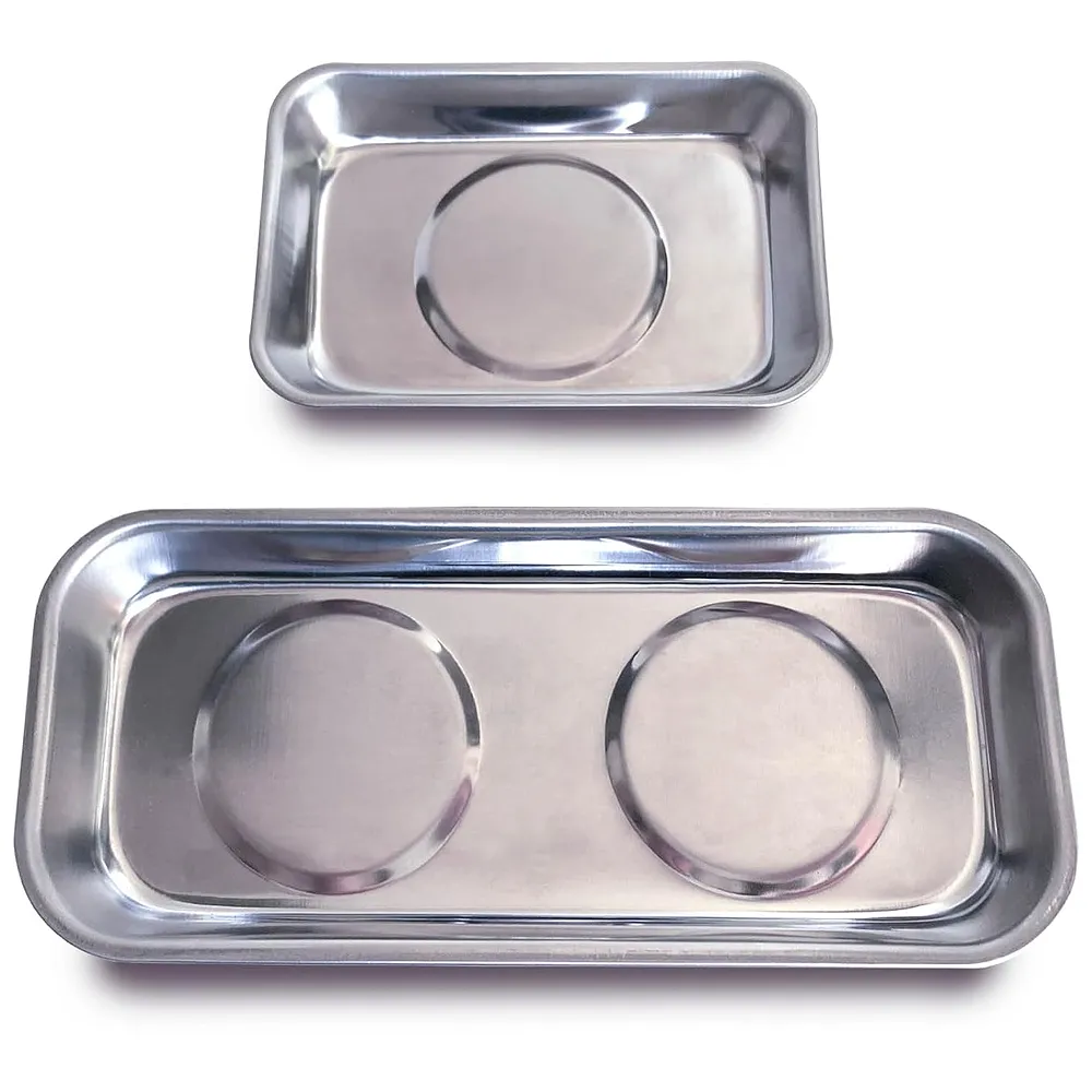 Magnetic Tray Holder 2pcs，Made of Stainless Steel，Strong Magnet，Magnetic Tray for Mechanic's and Automotive
