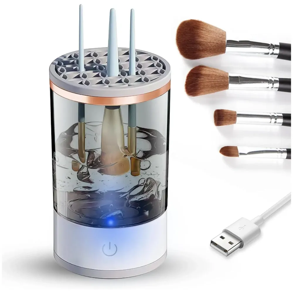 LIMEGIRL Makeup Brush Cleaner Machine, Automatic Electric Makeup Brush Cleaner, Automatic Spinning Makeup Brush Cleaner USB Powered Cosmetic device Cup