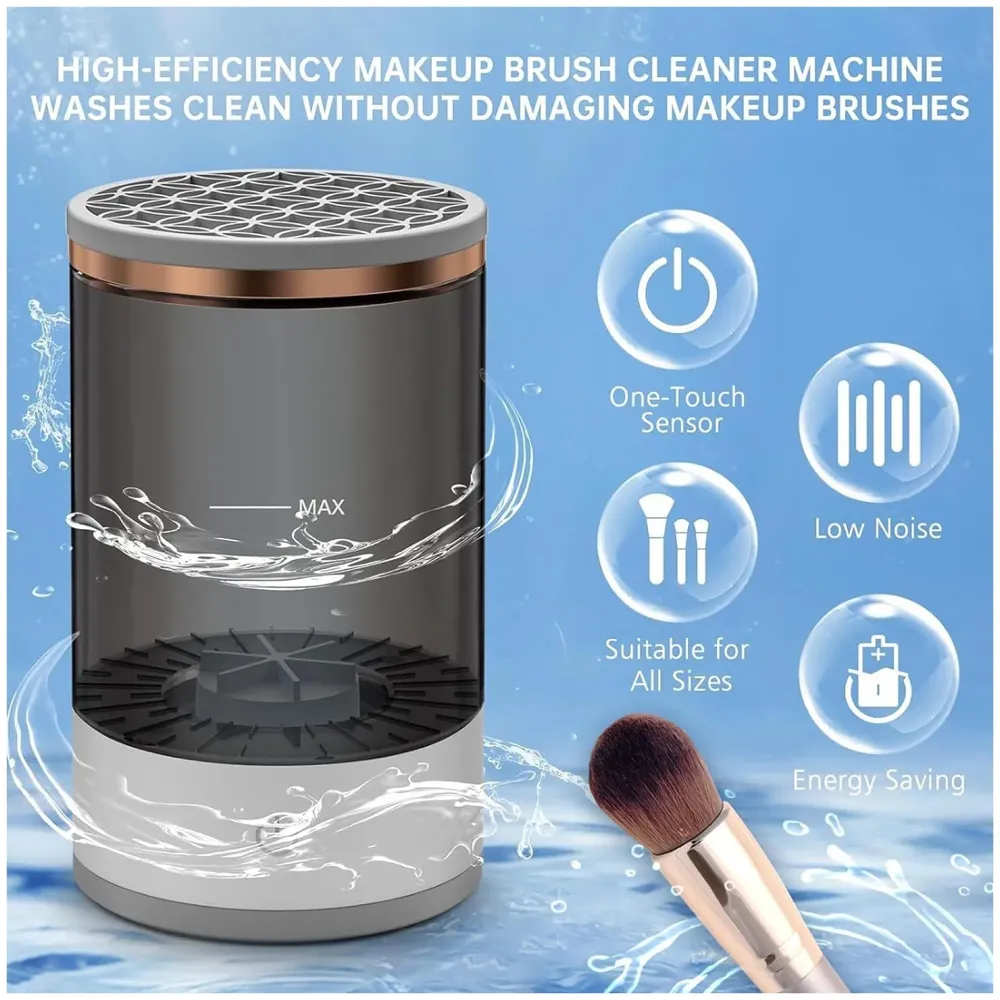 LIMEGIRL Makeup Brush Cleaner Machine, Automatic Electric Makeup Brush Cleaner, Automatic Spinning Makeup Brush Cleaner USB Powered Cosmetic device Cup