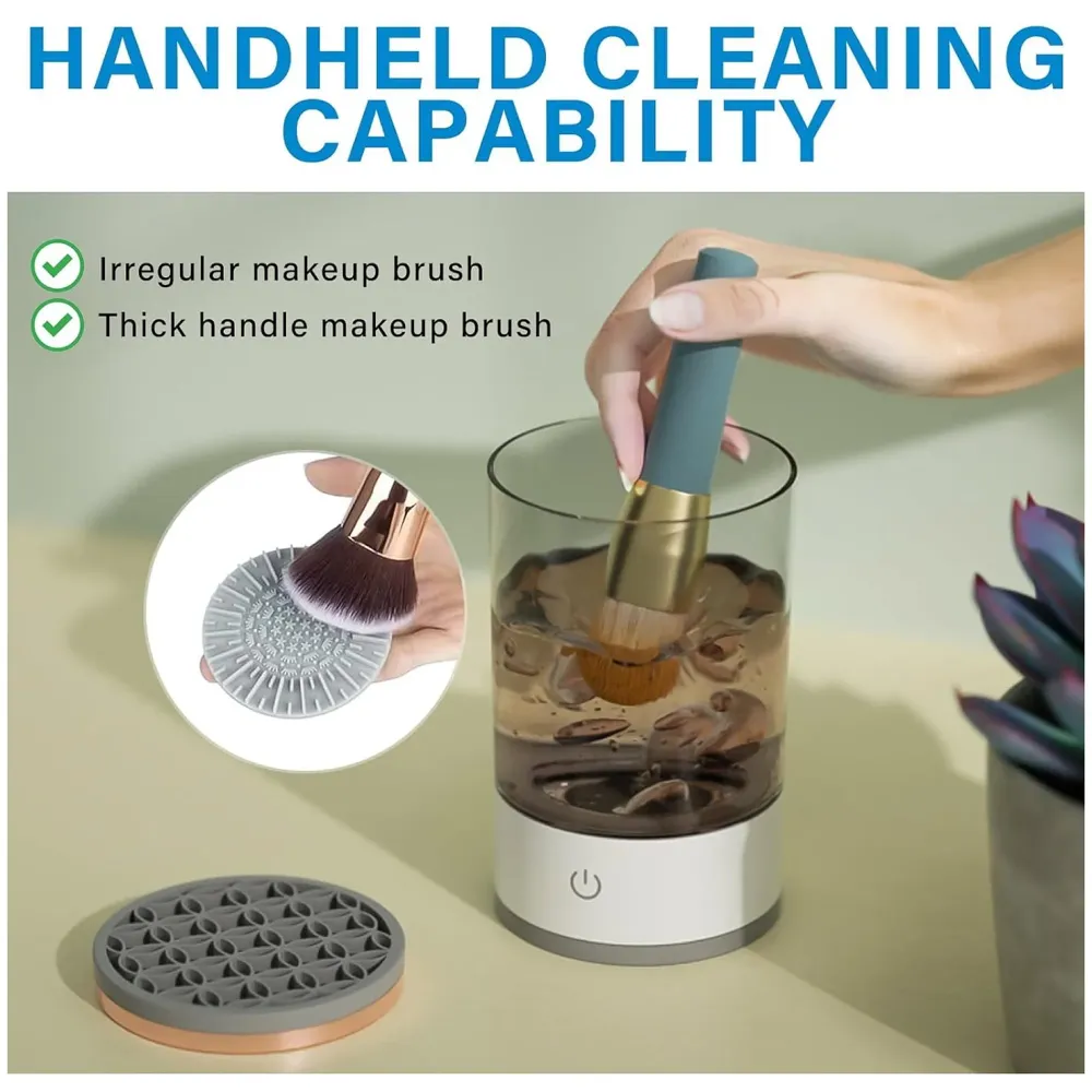 LIMEGIRL Makeup Brush Cleaner Machine, Automatic Electric Makeup Brush Cleaner, Automatic Spinning Makeup Brush Cleaner USB Powered Cosmetic device Cup