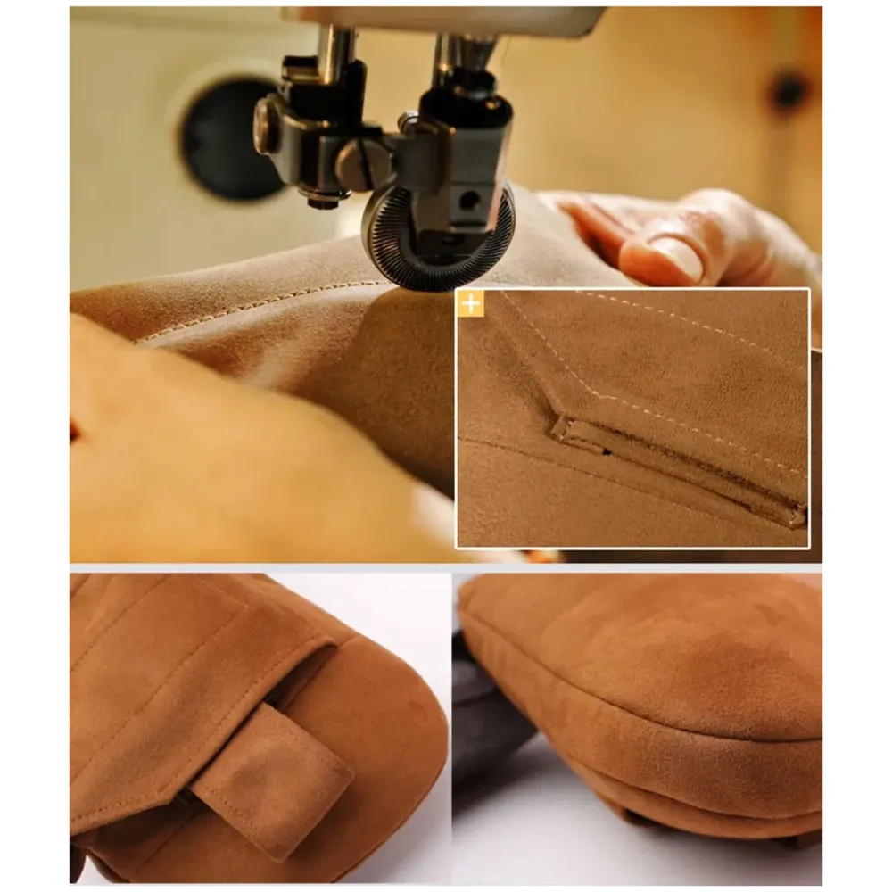 2pc Universal Car Soft Pillow Compatible with Mercedes Benz Maybach and All Other Cars Premium Suede Material Luxurious Headrest Ultra S Class Type Cushion Pack of 2 (Beige)