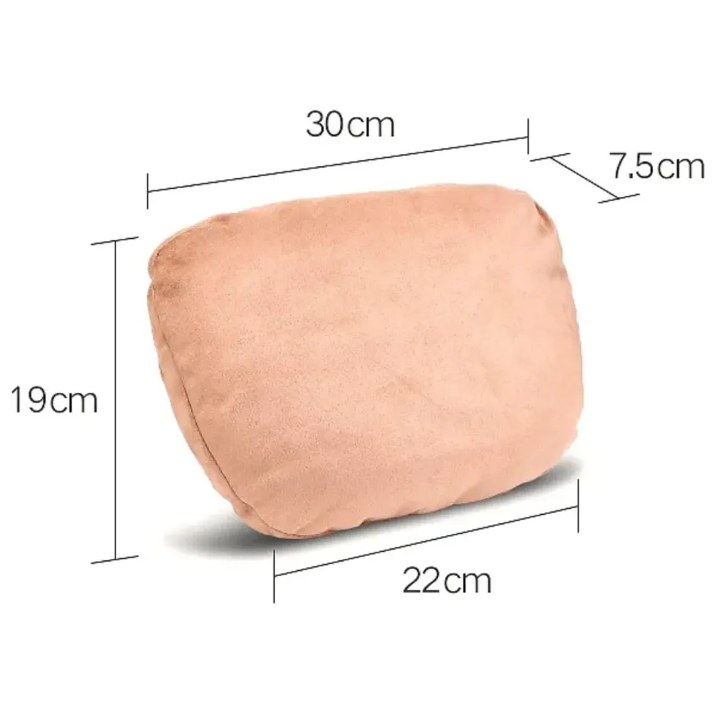 2pc Universal Car Soft Pillow Compatible with Mercedes Benz Maybach and All Other Cars Premium Suede Material Luxurious Headrest Ultra S Class Type Cushion Pack of 2 (Black)