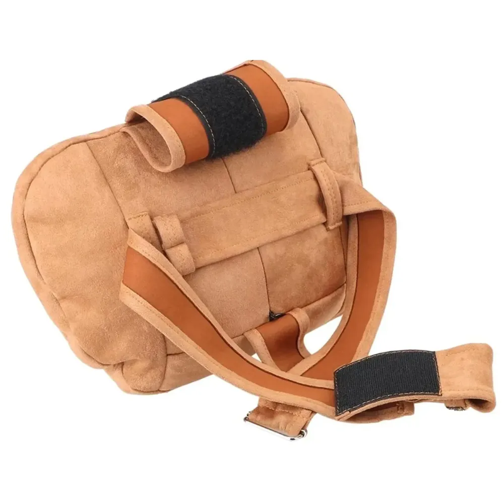 2pc Universal Car Soft Pillow Compatible with Mercedes Benz Maybach and All Other Cars Premium Suede Material Luxurious Headrest Ultra S Class Type Cushion Pack of 2 (Tan)