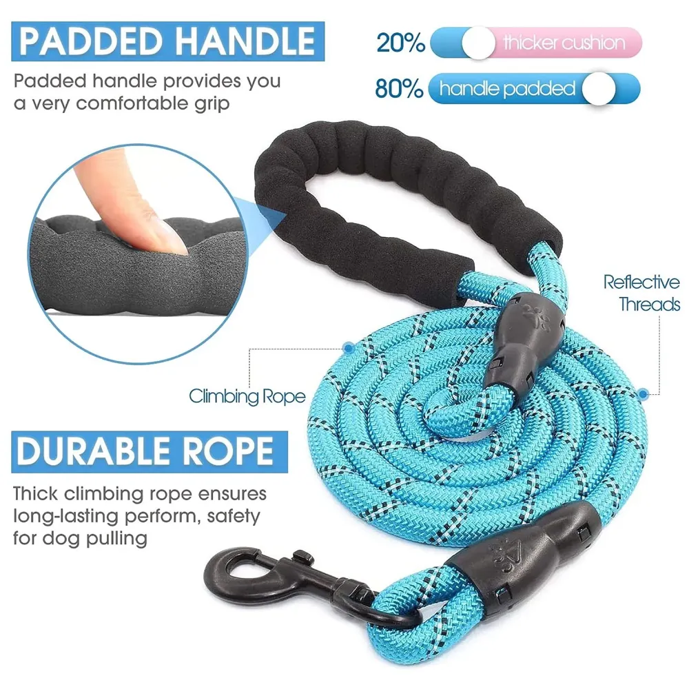 Combo Harness and Leash Blue No Pull Dog Harness Mesh Breathable Adjustable Reflective Oxford Easy Control Comfortable Harness. Large 18-26 Inch Girth