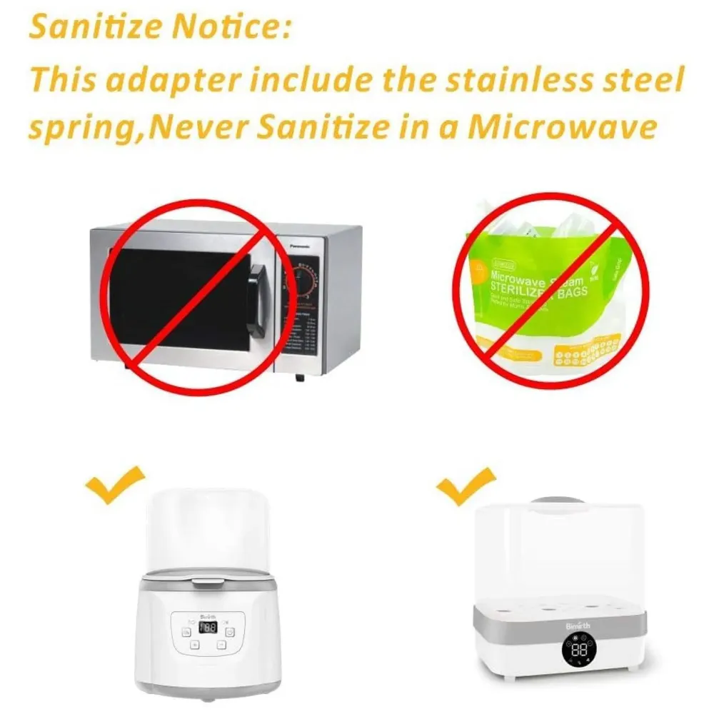 Baby Breastmilk Storage Bag Adapters, Compatible with Wide Neck Flange, Works with Most Bags Pump Directly into Storage Bags Safe PP Material BPA Free. - 4