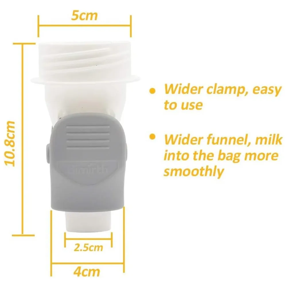 Baby Breastmilk Storage Bag Adapters, Compatible with Wide Neck Flange, Works with Most Bags Pump Directly into Storage Bags Safe PP Material BPA Free. - 5