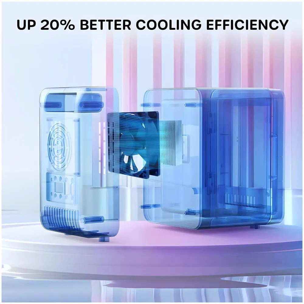 2 in 1 4L Makeup Fridge Cosmetics Cooler & Warmer With Dimmable LED Light Mirror, Mini Fridge for Bedroom, Car, Office Portable Small Refrigerator for Cosmetics, Skin Care and Food, White