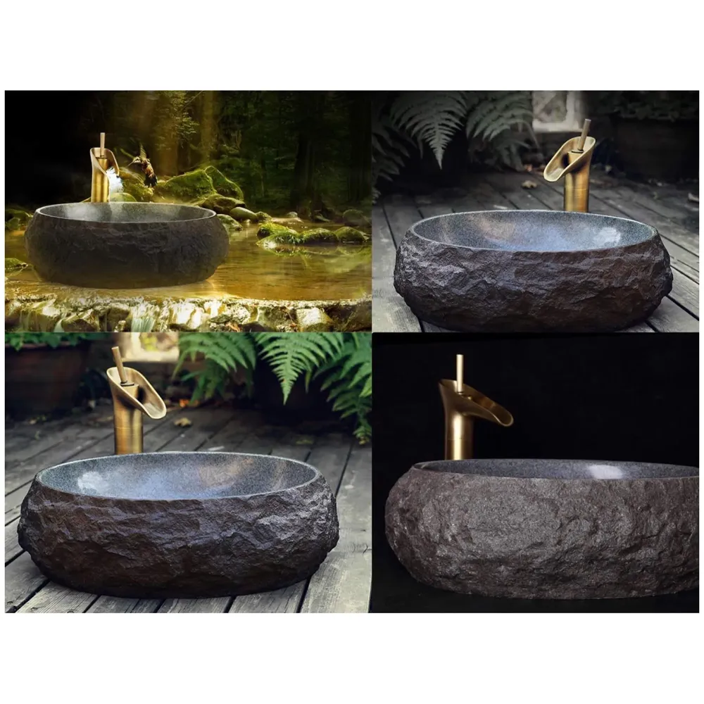 Copper Antique Brown Basin Mixer Faucet Tap Waterfall 12 inches Height, Hot and Cold, for Bathroom, Toilet Wash Basins, Antique Design