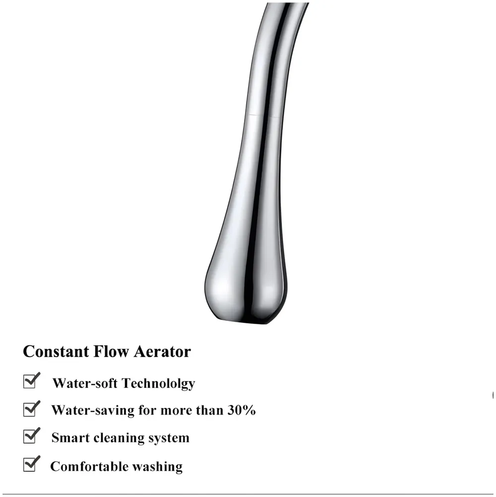 Chrome Silver Drop Basin Tap Faucet Mixer for Bathroom Toilet Wash Basins Hot and Cold Water Sink Mixer Chrome Colour Tall Body 43cm Height