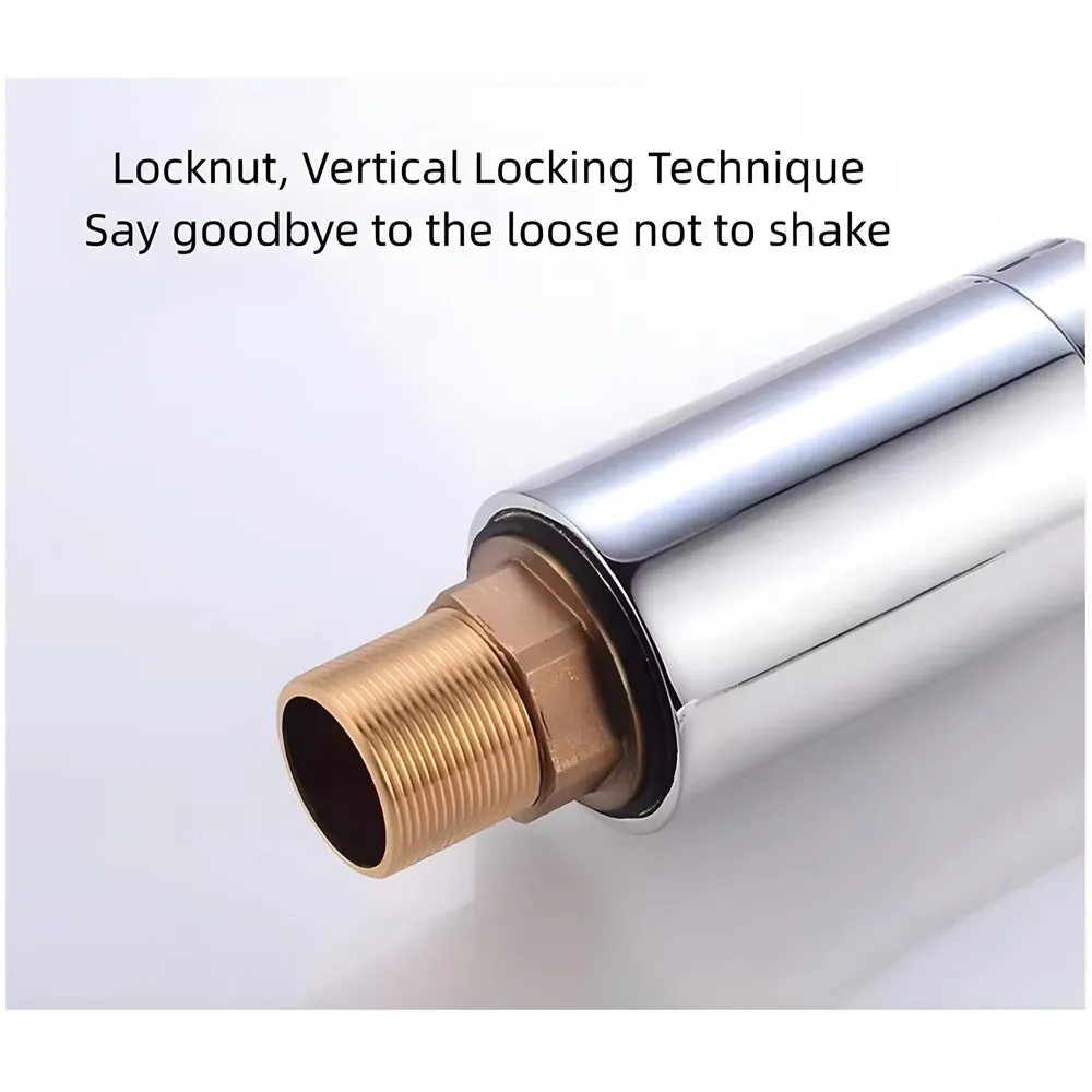 Chrome Silver Drop Basin Tap Faucet Mixer for Bathroom Toilet Wash Basins Hot and Cold Water Sink Mixer Chrome Colour Tall Body 43cm Height