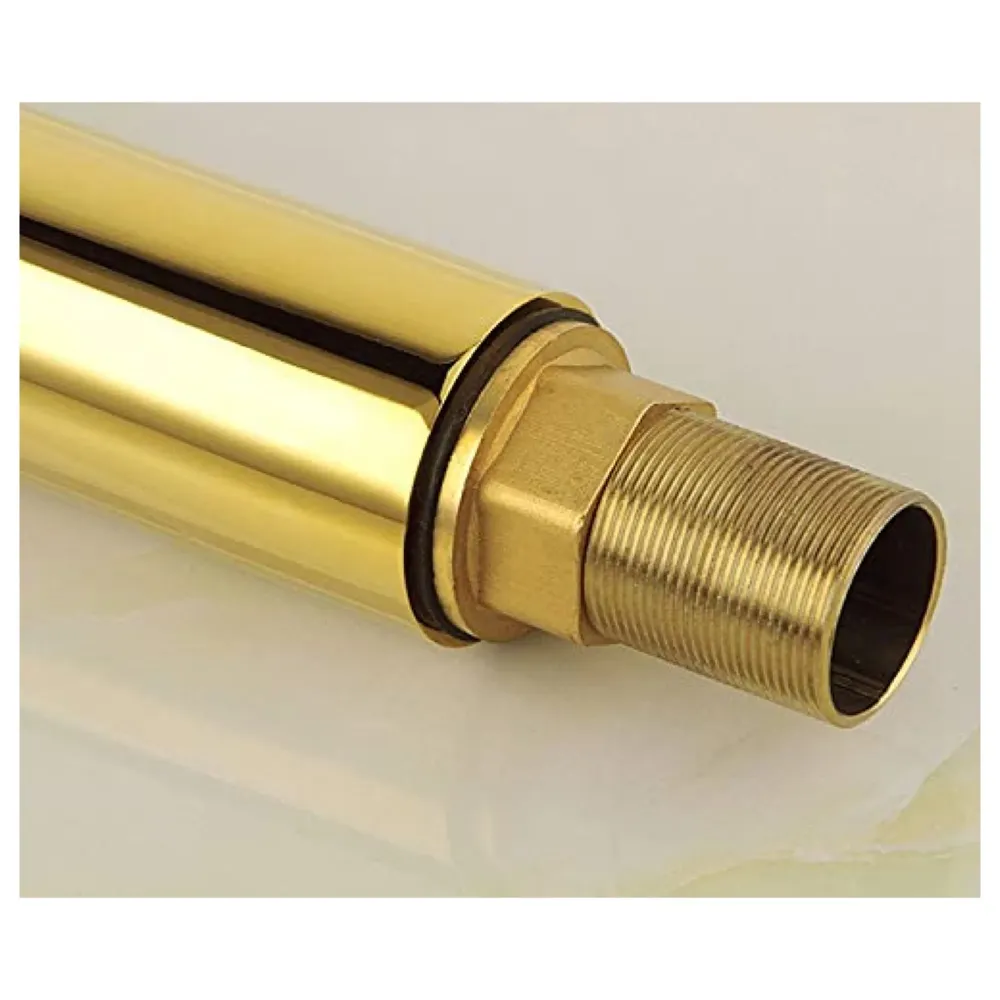 Waterfall Gold Basin Tap Faucet for Bathroom Toilet Wash Basins Hot and Cold Water, 7 Inch Height, Golden Colour (El Dorado Petite)