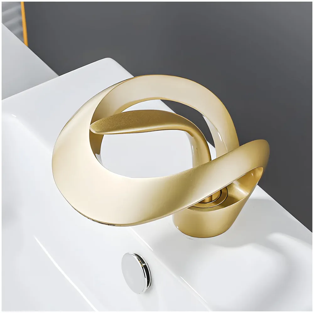 Brass Single Lever Basin Mixer Gold Golden Vessel Mounted Designer Waterfall Flow Tap Faucet for Bathroom Toilet Kitchen