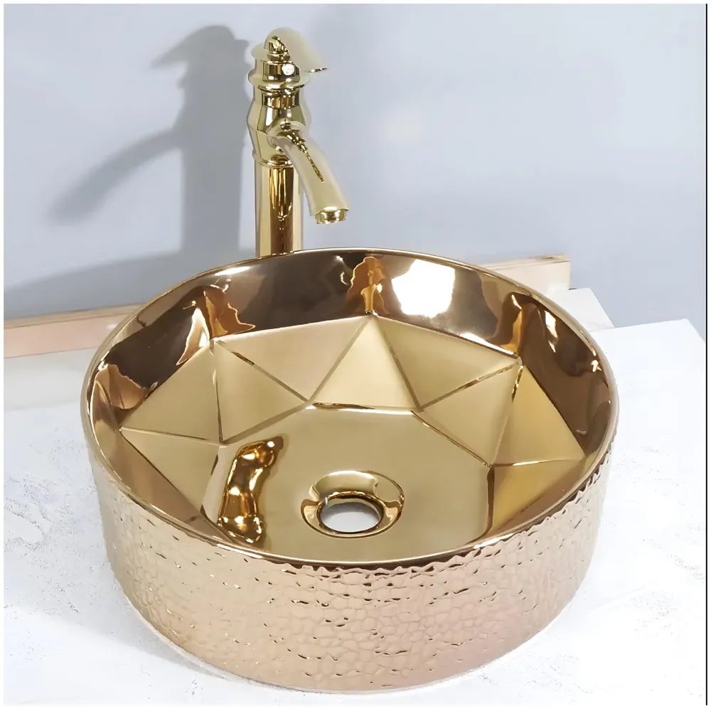 Gold Faucet Tap Mixer Hot and Cold Water Long Nose Single Lever Basin Mixer with Connector Pipes and Ceramic Cartridge for Bathroom Wash Basins - 30cm x 20 cm Golden Faucet