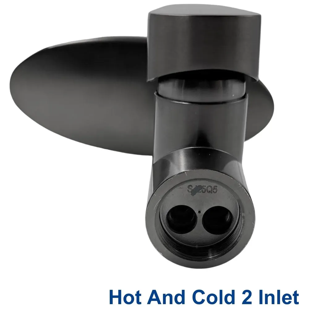 AQUAKART Waterfall Dark Grey Faucet Tap Mixer Hot and Cold Heavy Single Lever Basin Mixer 360 Degree Rotating Spout and Ceramic Cartridge for Bathroom Wash Basins 20 CM X 17 CM - 6